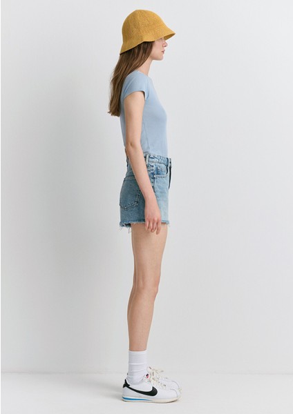 Cherry 90LAR Vintage Açık Mavi Jean Şort 1410022-89733