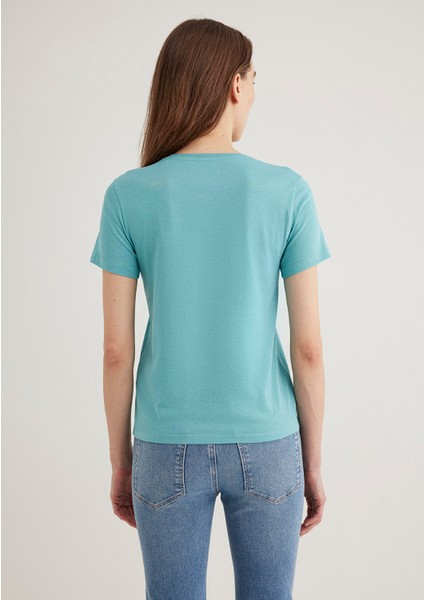 Bisiklet Baskılı Yeşil Tişört 1613190-71823