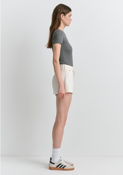 Rosie 90LAR Beyaz Jean Şort 1447489739