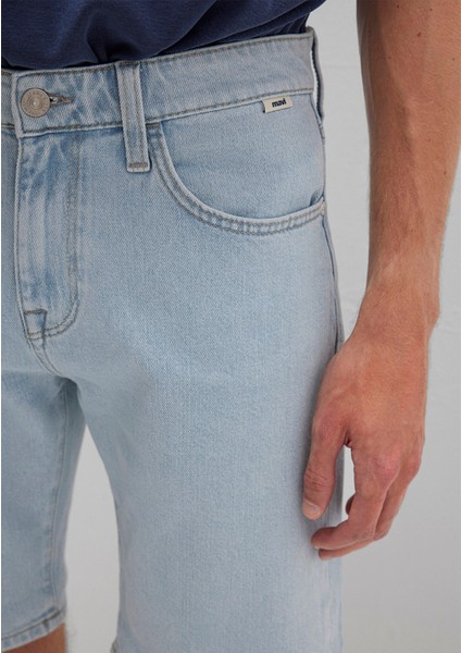 Brian 90LAR Buz Mavi Jean Şort 0418489808