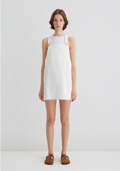 Iza Kırık Beyaz Jean Elbise 1310662-89835