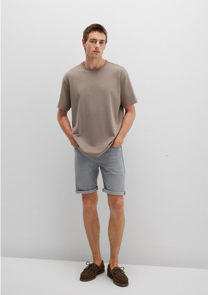 Brian 90LAR Açık Gri Jean Şort 0418489820