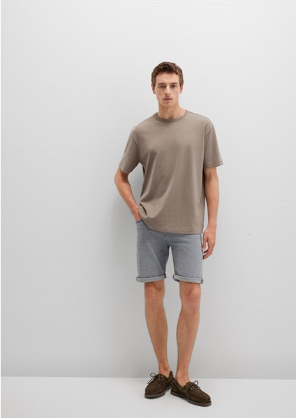 Brian 90LAR Açık Gri Jean Şort 0418489820