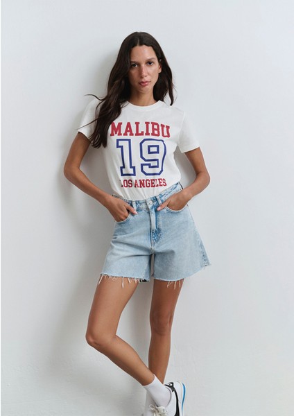 Millie 90LAR Açık Mavi Jean Şort 1458989752