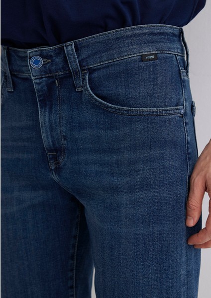 Brian Premium Blue Koyu Vintage Mavi Jean Şort 0418489817