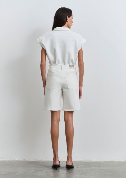 Melinda Real Blue Kırık Beyaz Jean Şort 1410144-89746