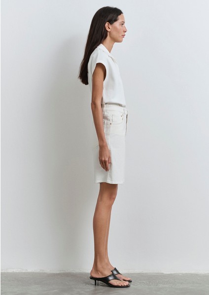 Melinda Real Blue Kırık Beyaz Jean Şort 1410144-89746