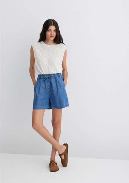 Penny Gold Klasik Indigo Mavisi Jean Şort 1410075-90104