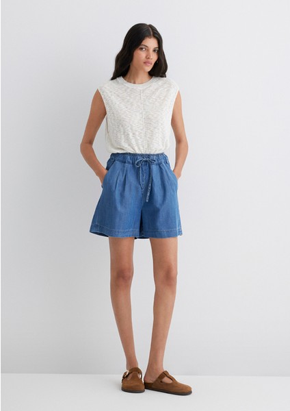 Penny Gold Klasik Indigo Mavisi Jean Şort 1410075-90104