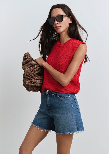 Millie 90LAR Koyu Mavi Jean Şort 1458989751