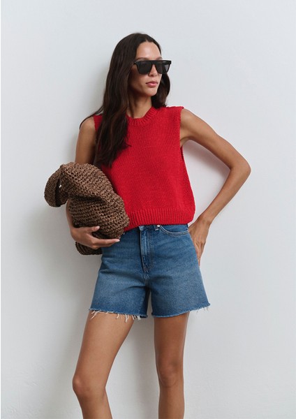 Millie 90LAR Koyu Mavi Jean Şort 1458989751