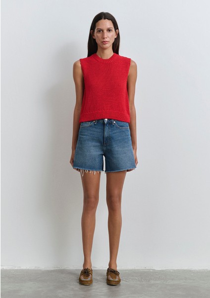 Millie 90LAR Koyu Mavi Jean Şort 1458989751