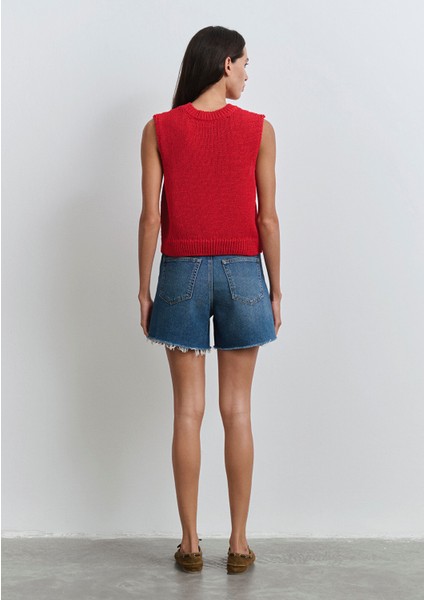 Millie 90LAR Koyu Mavi Jean Şort 1458989751