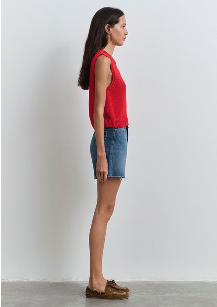 Millie 90LAR Koyu Mavi Jean Şort 1458989751