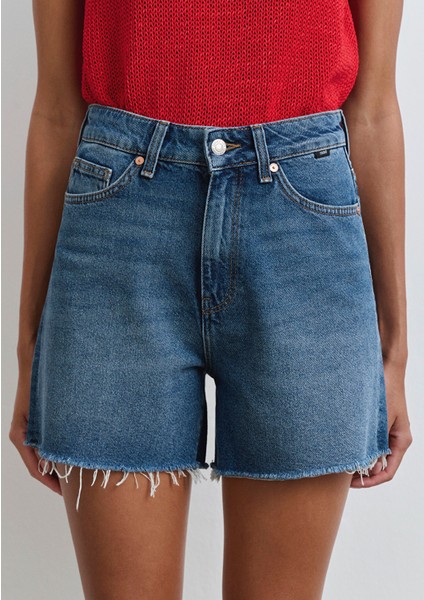 Millie 90LAR Koyu Mavi Jean Şort 1458989751