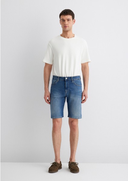 Brian Sporty Koyu Mavi Jean Şort 0418490389
