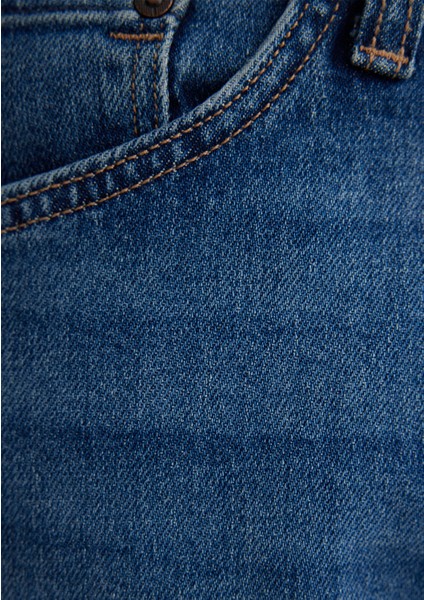 Tim Street Gölgeli Indigo Mavisi Jean Şort 0428487143