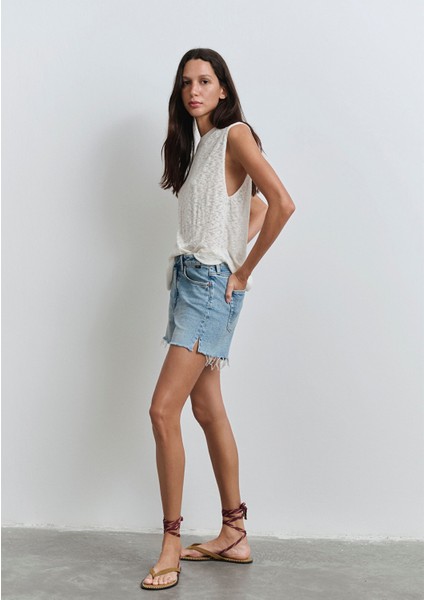 Heidi 90LAR Vintage Açık Mavi Jean Şort 1410057-89743