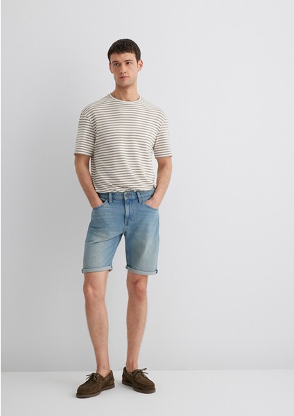 Brian 90LAR Vintage Indigo Mavi Jean Şort 0418485360