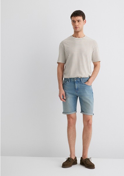 Brian 90LAR Vintage Indigo Mavi Jean Şort 0418485360