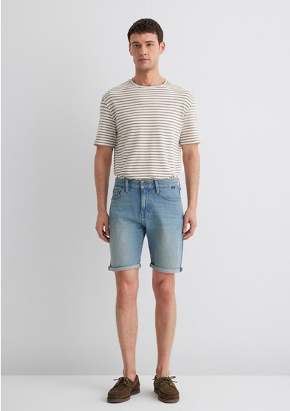 Brian 90LAR Vintage Indigo Mavi Jean Şort 0418485360