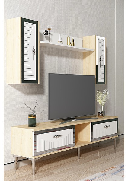 TVR1501DBS - Tuna Tv Ünitesi Takımı 150CM Safirmeşe- Beyaz- Gümüş fiyatları
