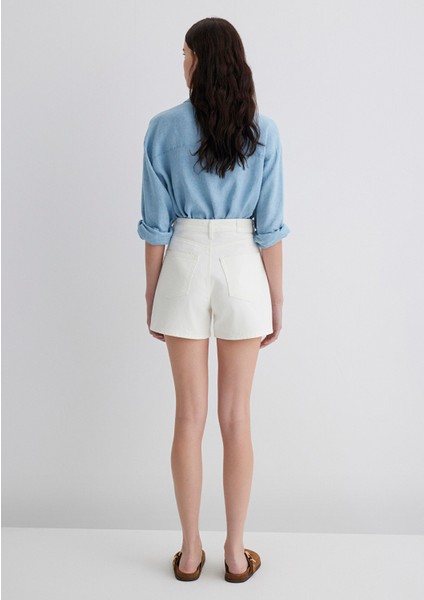 Verna Off White 90LAR Jean Şort 1410059-90443