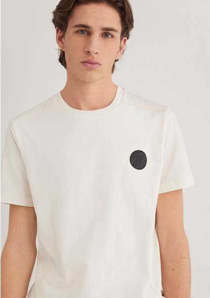 Mavi Pro Logo Ekru Tişört 0612747-70057