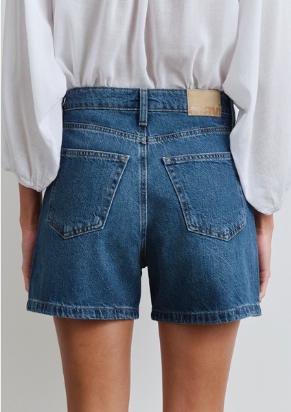 Verna 90LAR Koyu Mavi Jean Şort 1410059-89748