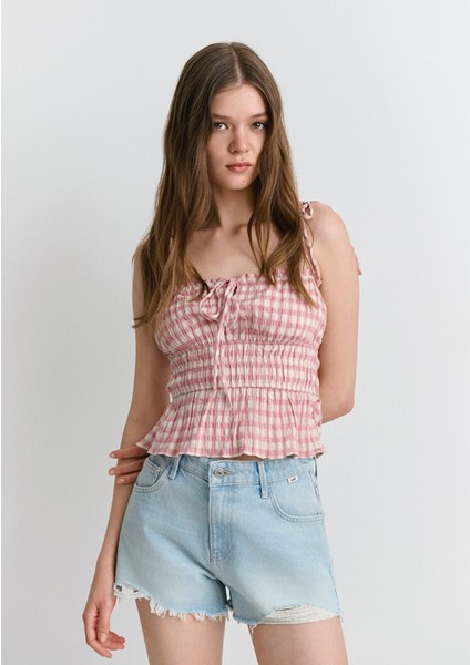 Tyra 90LAR Buz Mavi Jean Şort 1410011-89737