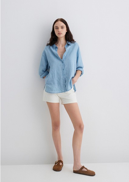 Verna Off White 90LAR Jean Şort 1410059-90443