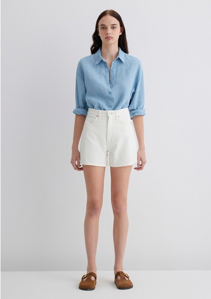 Verna Off White 90LAR Jean Şort 1410059-90443