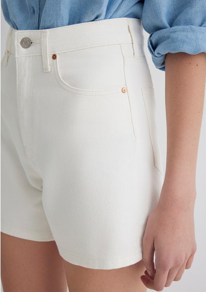 Verna Off White 90LAR Jean Şort 1410059-90443