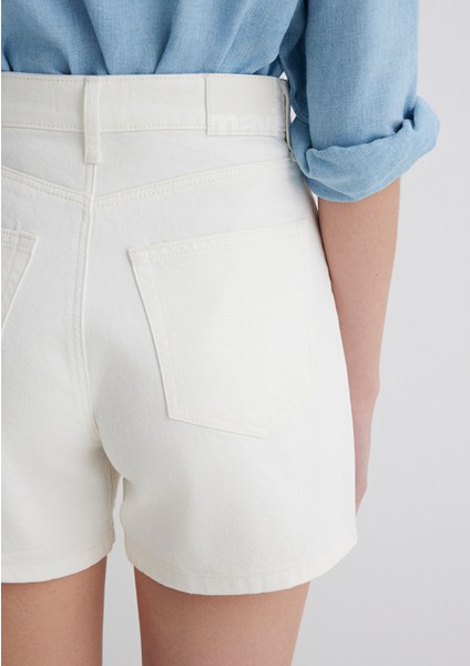 Verna Off White 90LAR Jean Şort 1410059-90443