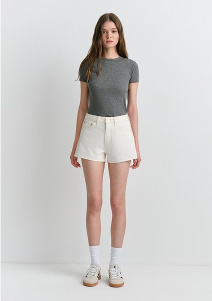 Rosie 90LAR Beyaz Jean Şort 1447489739