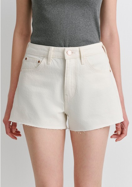 Rosie 90LAR Beyaz Jean Şort 1447489739