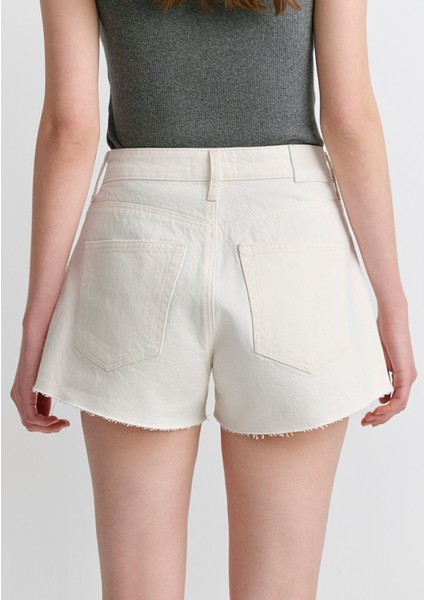 Rosie 90LAR Beyaz Jean Şort 1447489739