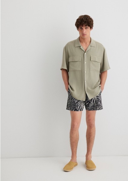 Siyah Kısa Deniz Şortu 0911895-900