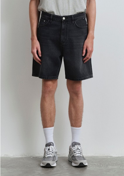Houston Street Antrasit Jean Şort 0410672-89813