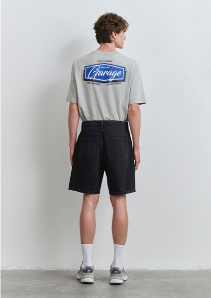 Houston Street Antrasit Jean Şort 0410672-89813