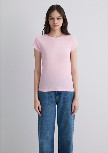 Pembe Basic Tişört 1613119-71008