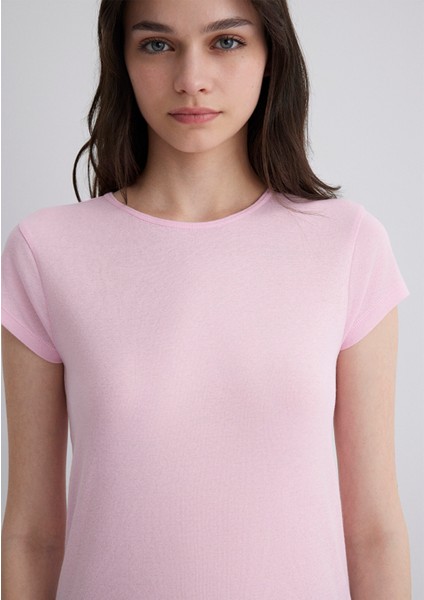 Pembe Basic Tişört 1613119-71008