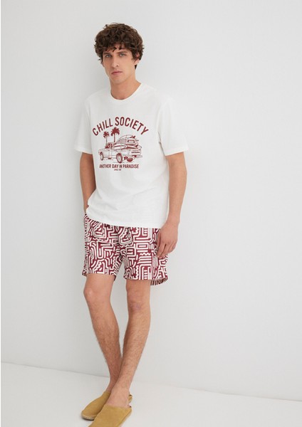 Bordo Deniz Şortu 0911905-32421