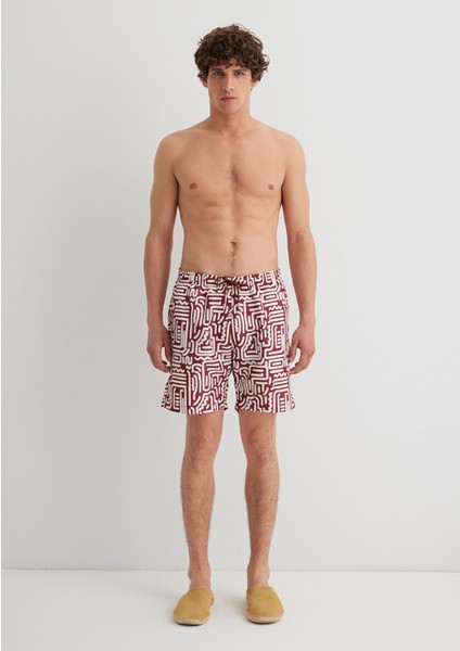 Bordo Deniz Şortu 0911905-32421