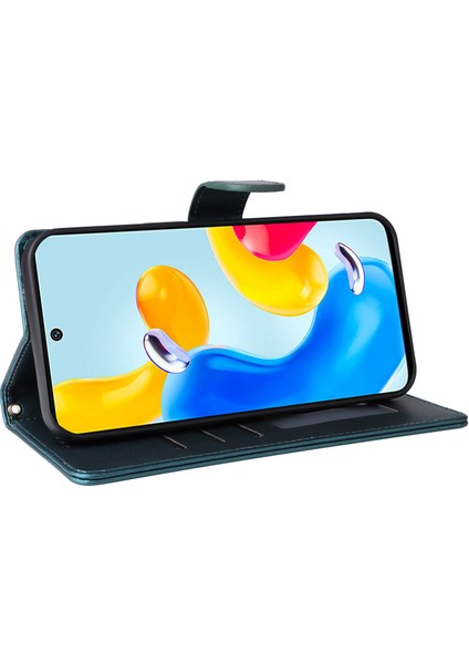 Xiaomi Poco M4 Pro 5g Için El Kayışı ve Kart Yuvalı Premium Deri Cüzdan Kılıf-Yeşil (Yurt Dışından) fiyatları