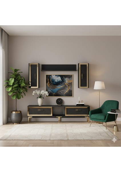TVR1501AG - Tuna Tv Ünitesi Takımı 150CM Antrasit- Altın fiyatları