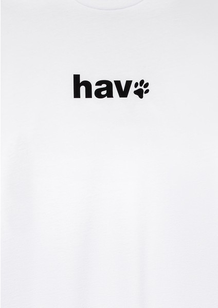 Hav Baskılı Beyaz Tişört 0612759-620