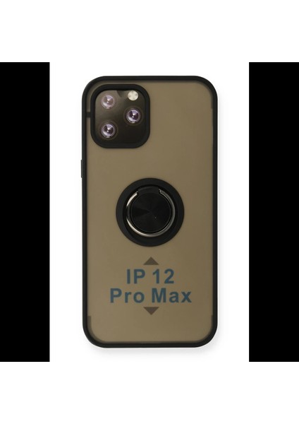 iPhone 12 Pro Max Kılıf Montreal Yüzüklü Silikon Kapak