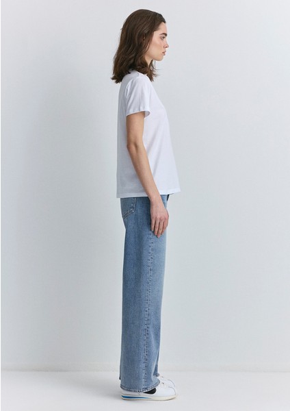 Hav Baskılı Beyaz Tişört 1613288-620