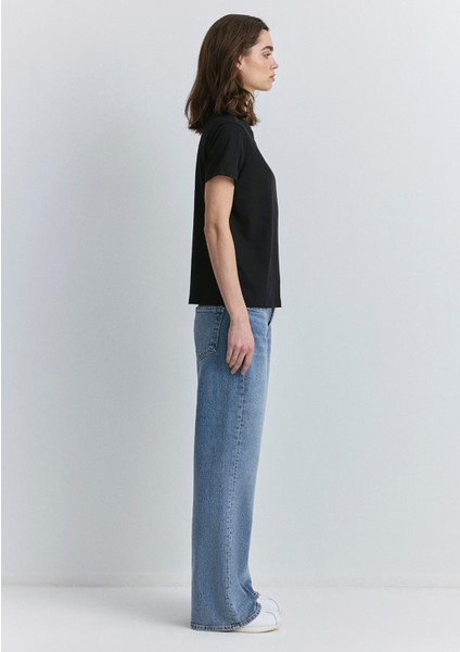 Hav Baskılı Siyah Tişört 1613288-900